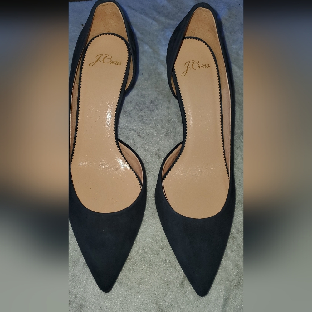 J. Crew Colette suede d'Orsay pumps - 7.5 - Black